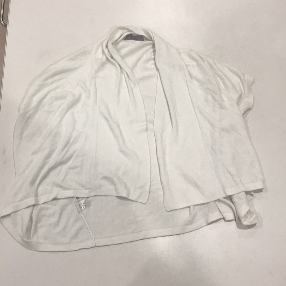 Office white shirt sleeve cardigan